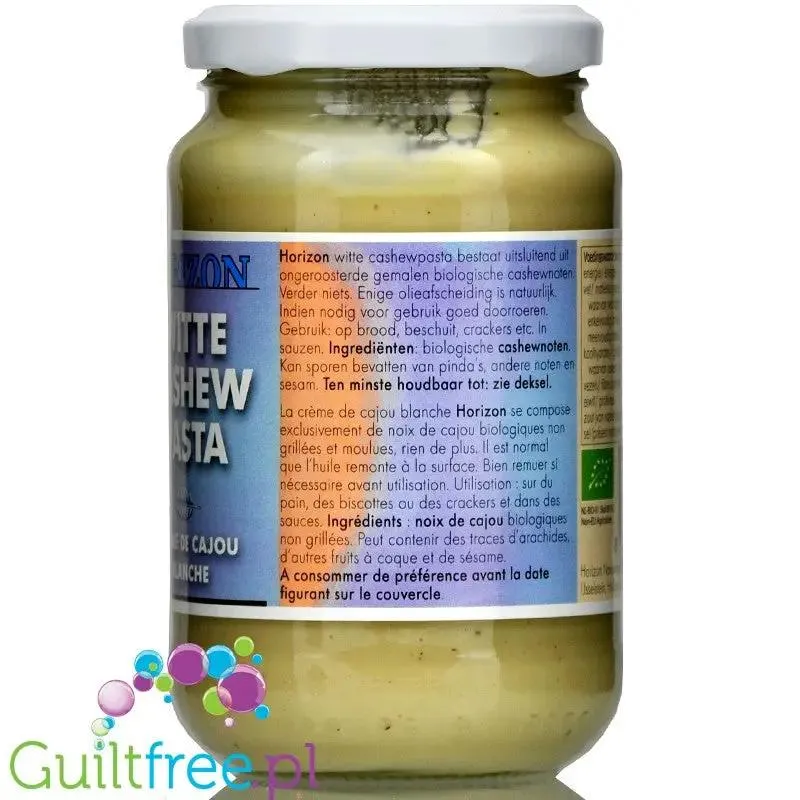 Horizon BIO białe masło z surowych nieprażonych nerkowców, raw cashew 100%