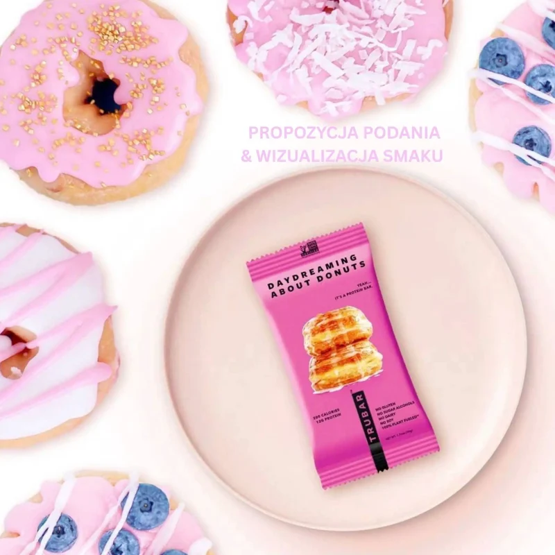 TRUBAR Daydreaming About Donuts - wegański baton białkowy bez soi, glutenu i słodzików
