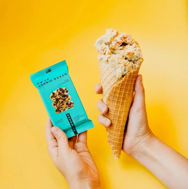 TRUBAR Oh Oh Cookie Dough - ciasteczkowy wegański baton białkowy bez glutenu, soi i słodzików