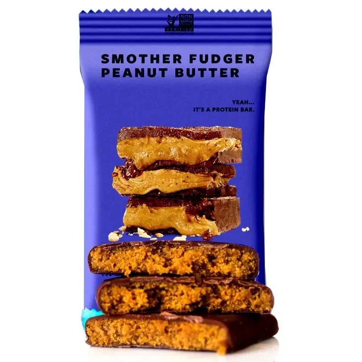 TRUBAR Smother Fudger Peanut Butter - wegański baton białkowy bez glutenu soi i słodzików