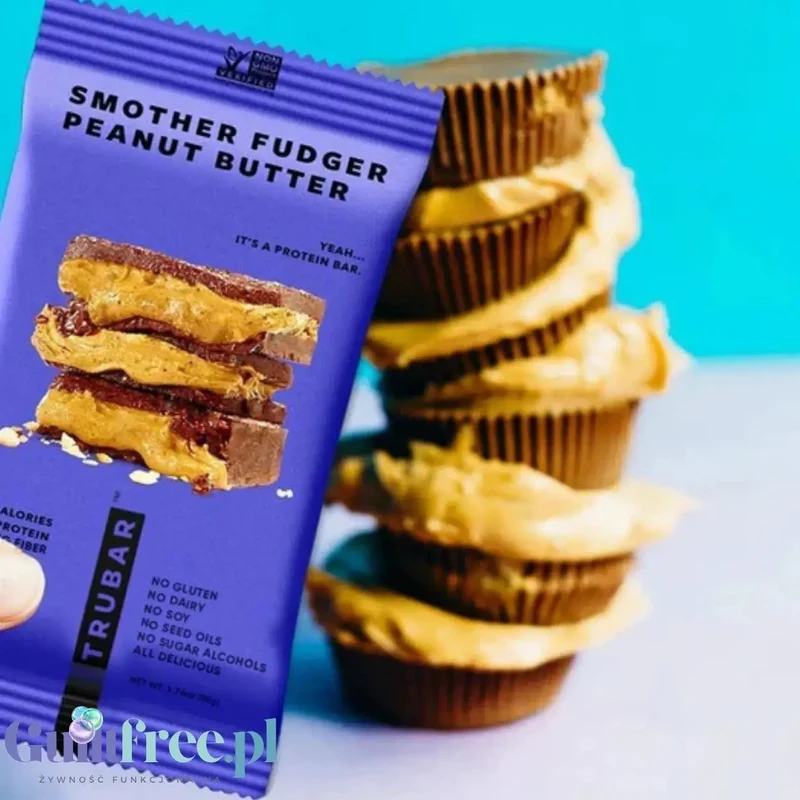 TRUBAR Smother Fudger Peanut Butter - wegański baton białkowy bez glutenu soi i słodzików