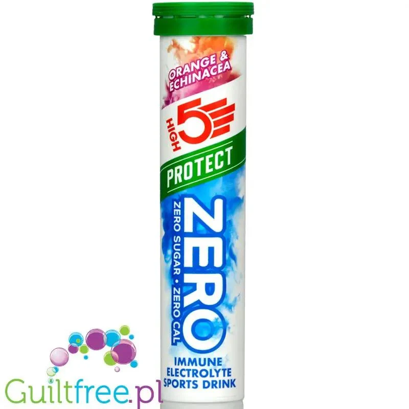 High5 ZERO Protect Orange & Echinacea - elektrolity bez cukru w tabletkach z wyciągiem z jeżówki