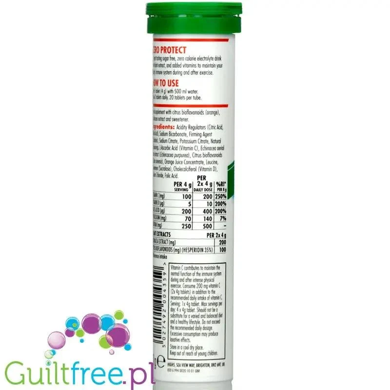 High5 ZERO Protect Orange & Echinacea - elektrolity bez cukru w tabletkach z wyciągiem z jeżówki