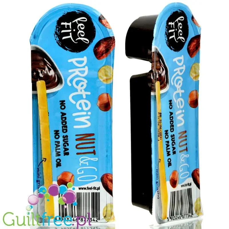 FeelFIT Protein Nut & Go - czekoladowy krem proteinowe & grissini