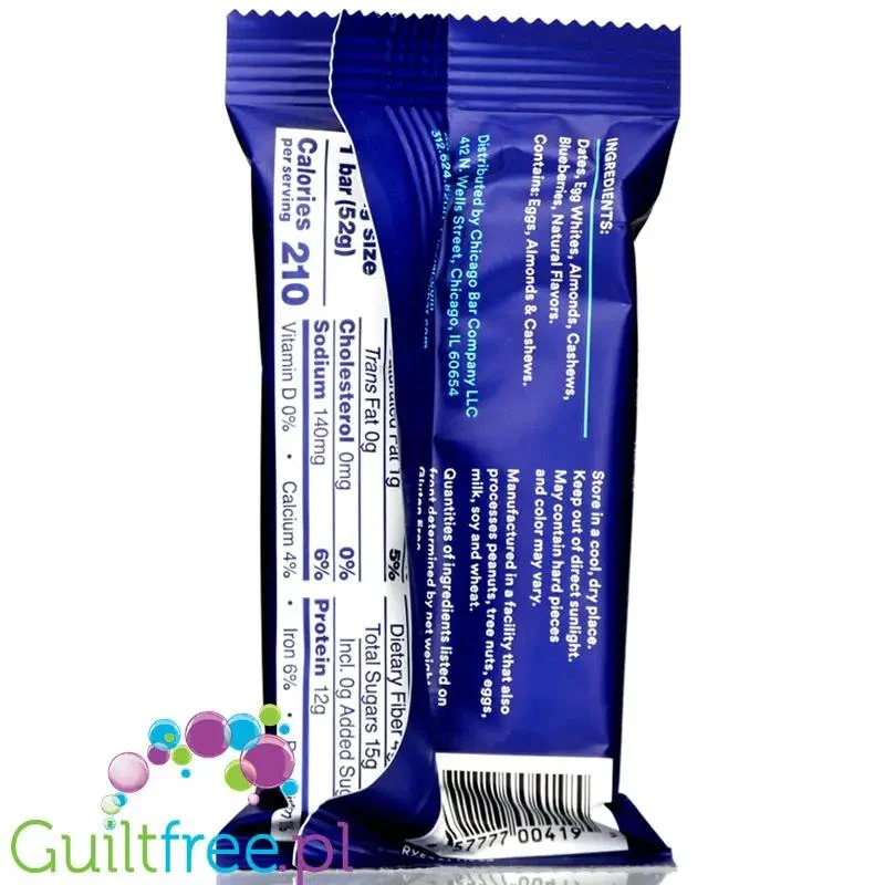 RX Bar Blueberry - naturalny baton proteinowy z białkiem jaj Borówka()