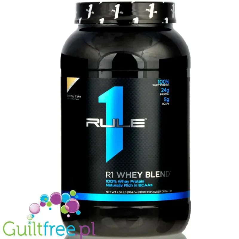 Rule1 R1 Whey Blend Birthday Cake - odżywka białkowa z WPI, WPH i WPC, 0,9KG