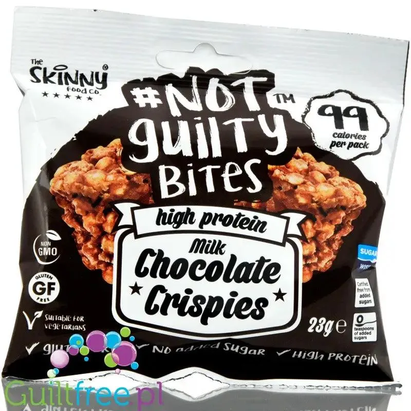 Skinny Food Not Guilty Crispies 99kcal - proteinowe chrupki w mlecznej czekoladzie bez cukru