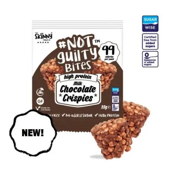 Skinny Food Not Guilty Crispies 99kcal - proteinowe chrupki w mlecznej czekoladzie bez cukru