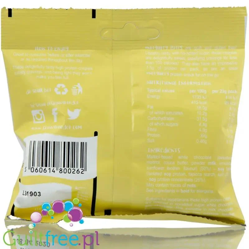 Skinny Food Not Guilty Crispies 99kcal - proteinowe chrupki w białej czekoladzie bez cukru