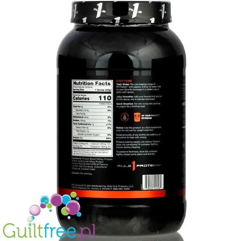 Rule1 R1 Protein Vanilla Butter Cake 0,9KG - beztłuszczowa odżywka białkowa WPI & WPH