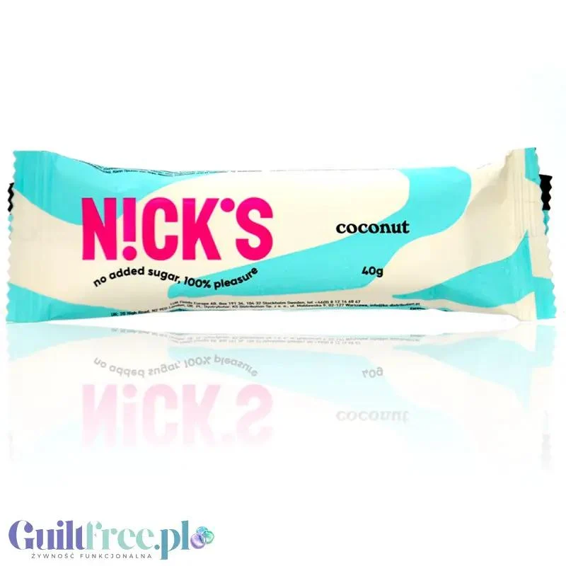 N!CK'S Nicks Coconut & Chocolate - baton bez cukru ze stewią i ksylitolem (Kokos & Mleczna Czekolada)
