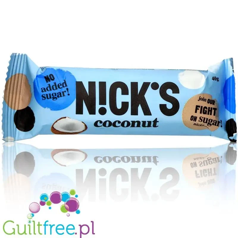 N!CK'S Nicks Coconut & Chocolate - baton bez cukru ze stewią i ksylitolem (Kokos & Mleczna Czekolada)