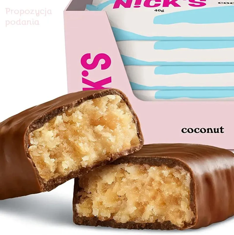 N!CK'S Nicks Coconut & Chocolate - baton bez cukru ze stewią i ksylitolem (Kokos & Mleczna Czekolada)
