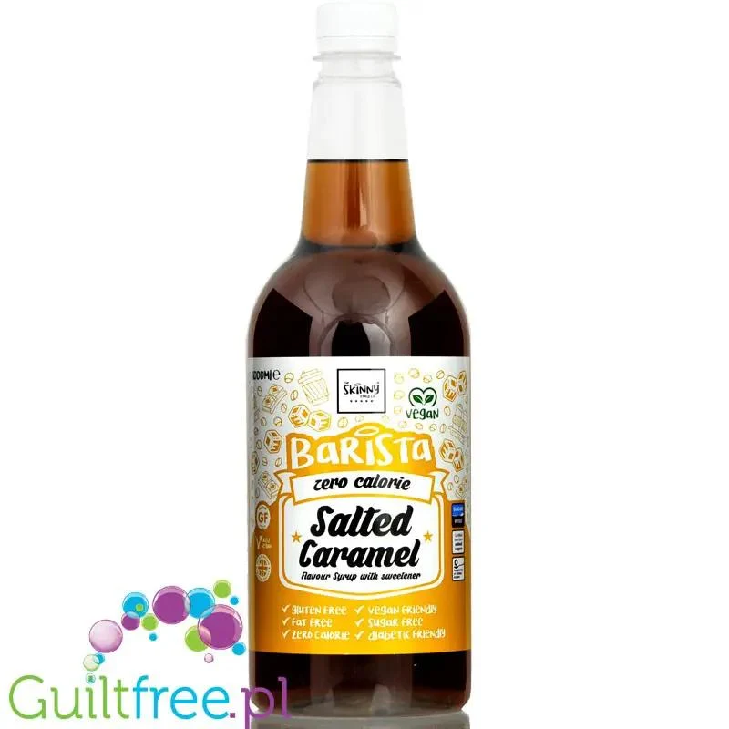 Skinny Food Barista Salted Caramel 1L - syrop zero kalorii do kawy, bez cukru