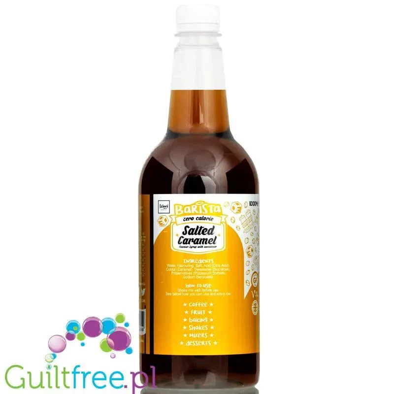 Skinny Food Barista Salted Caramel 1L - syrop zero kalorii do kawy, bez cukru