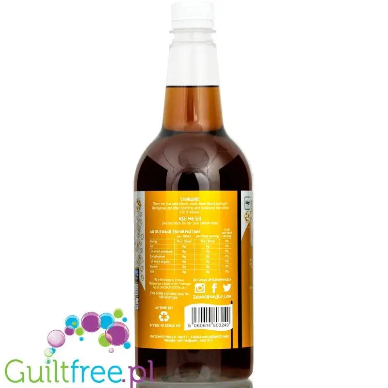 Skinny Food Barista Salted Caramel 1L - syrop zero kalorii do kawy, bez cukru