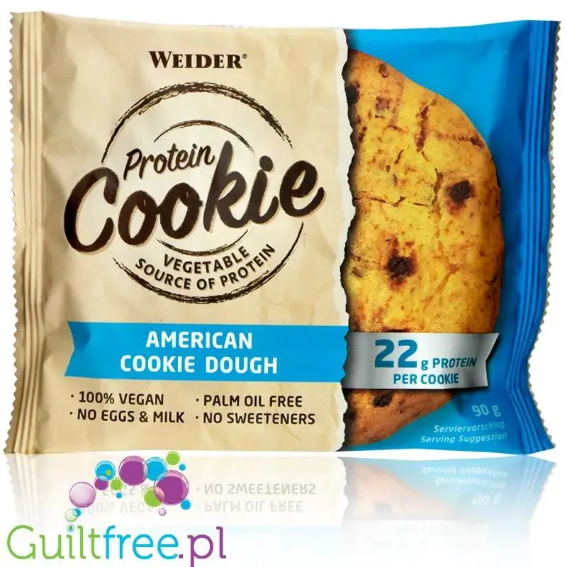 Weider Protein CookieAmerican Cookie Dough - wegańskie GIGA ciastko proteinowe bez słodzików