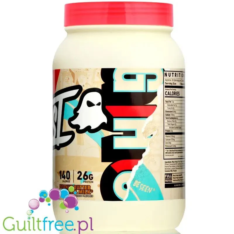 Ghost 100% Whey Peanut Butter Cereal Milk - odżywka białkowa z WPI, WPH i kompleksem enzymów
