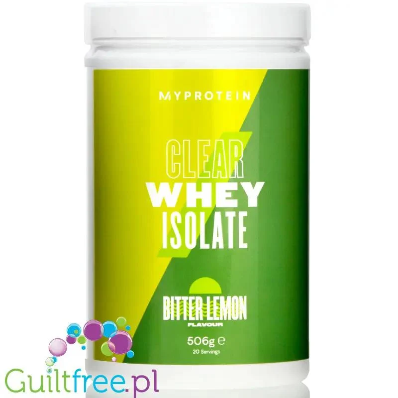 MyProtein Clear Whey Isolate Bitter Lemon - hydrolizat smakowy, odywka 20g biaka w 90kcal
