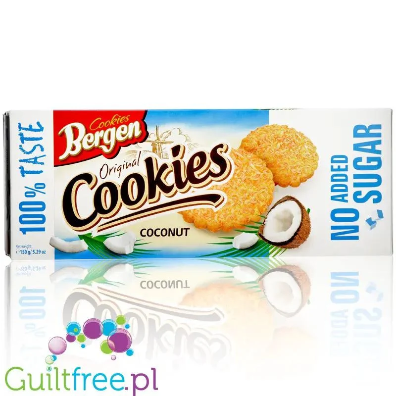 Bergen Coconut ciasteczka bez dodatku cukru z kokosem