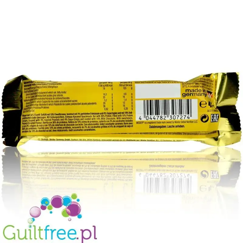 Yippie! Bar Peanut-Caramel 45g, baton proteinowy Karmel & Orzechy Ziemne