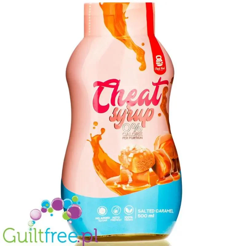 Cheat Meal Salted Caramel 500ml - syrop zero bez cukru i bez tłuszczu, Słony Karmel