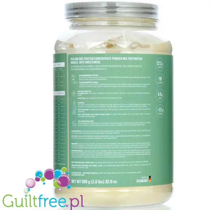 Women's Best Vegan Protein Vanilla - wegańska odżywka białkowa dla kobiet bez soi i glutenu