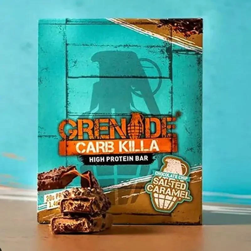 Grenade Carb Killa Chocolate Chip Salted Caramel, baton białkowy 20g białka