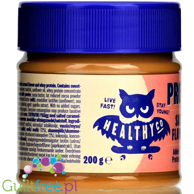HealthyCo Proteinella Salted Caramel - proteinowy krem Solony Karmel, bez cukru i oleju palmowego