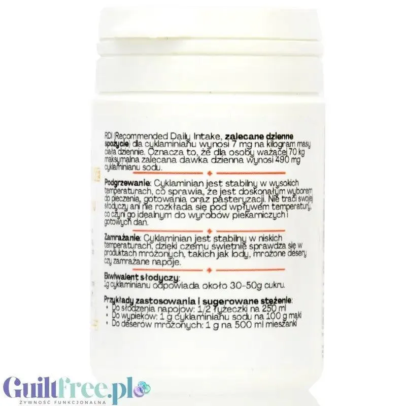 FITgridients Sodium Cyclamate - czysty cyklaminian sodu bez wypełniaczy E-952