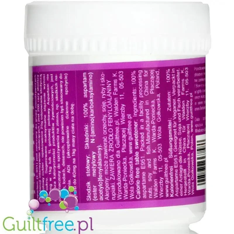 FITgridients Aspartame 25g - czysty aspartam bez wypełniaczy E-951