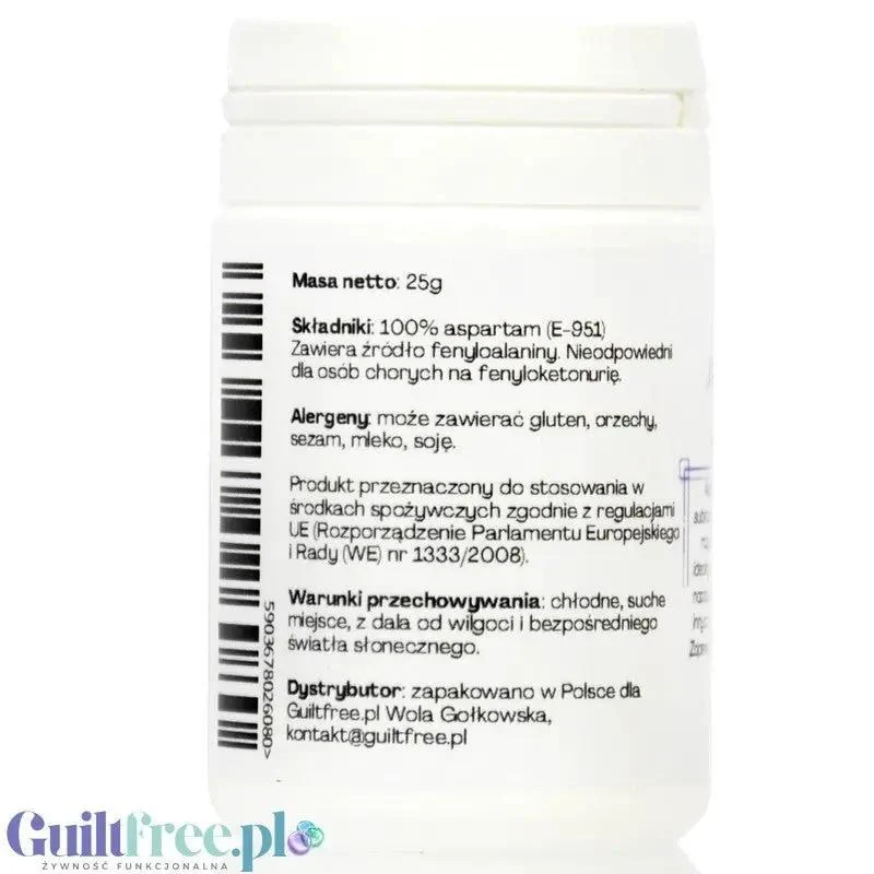 FITgridients Aspartame 25g - czysty aspartam bez wypełniaczy E-951