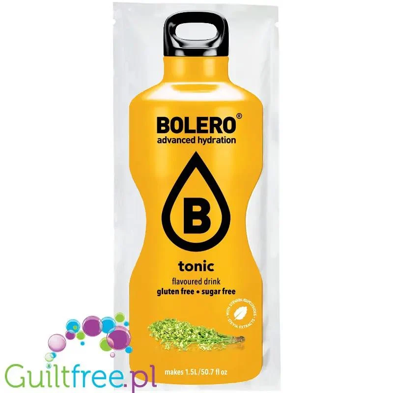 Bolero Drink Tonic 9g - saszetka do napojów bez cukru ze stewią, Tonic