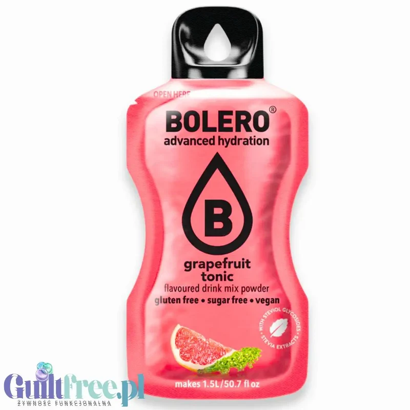 Bolero Drink Grapefruit Tonic - napój instant w saszetce ze stewią, na 1,5L