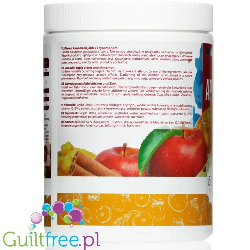 AllNutrition Apple & Cinnamon in Jelly - jabłkowo-cynamonowa frużelina bez dodatku cukru z całymi owocami