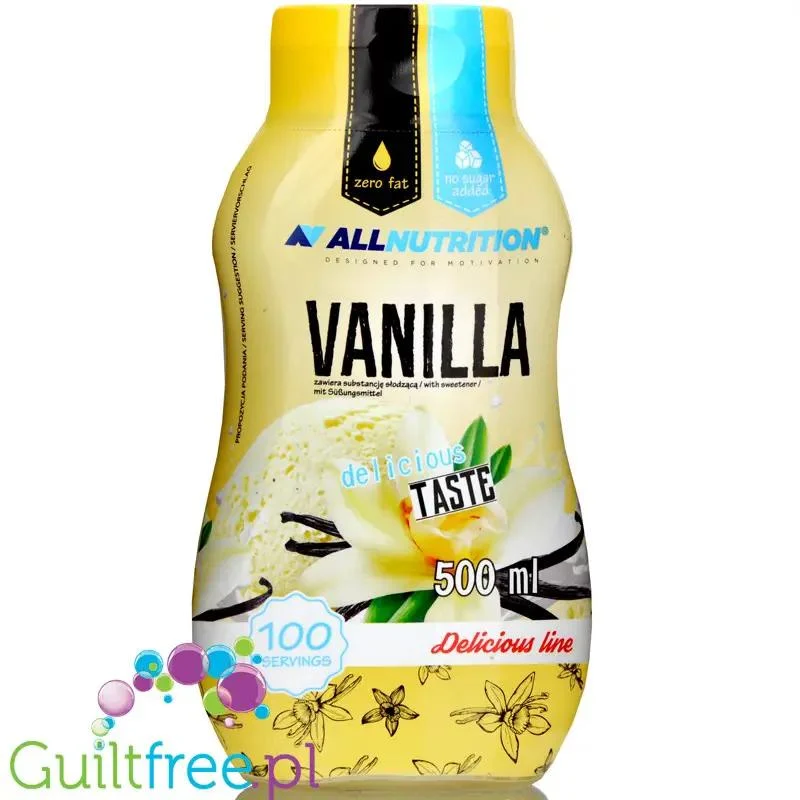 AllNutrition Sos Vanilla - sos zero waniliowy