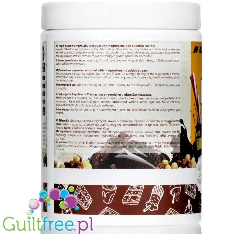 Allnutrition Fitquick Cocoa Zero - napój kakaowy z magnezem bez dodatku cukru