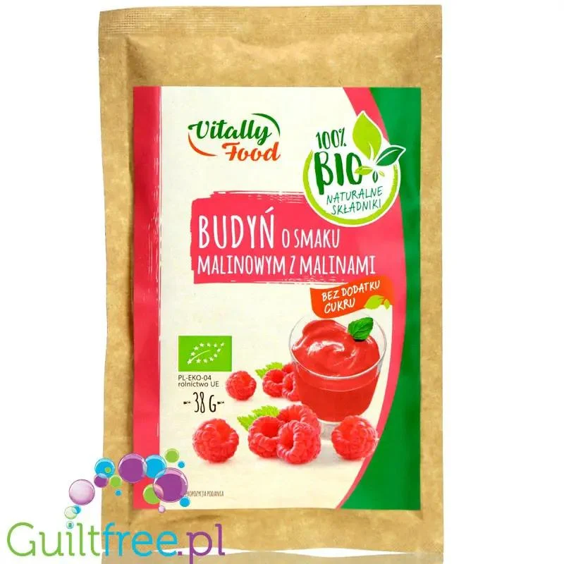 Vitally Food Budyń Malina bez dodatku cukru i słodzików