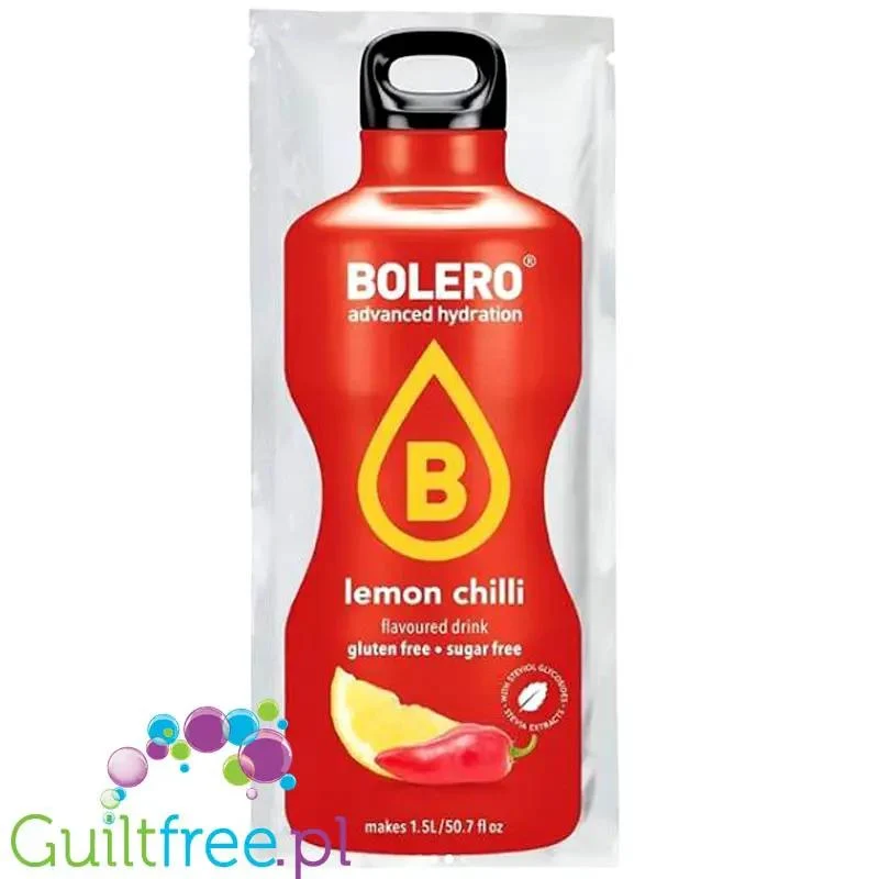Bolero Drink Lemon Chilli 9g - napój w saszetce bez cukru ze stewią, Cytyna & Chili