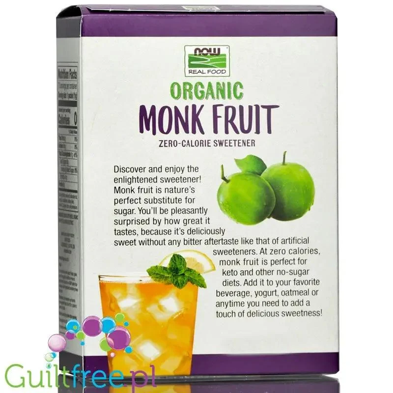 NOW Foods Monk Fruit Packets, Organic - słodzik w saszetkach