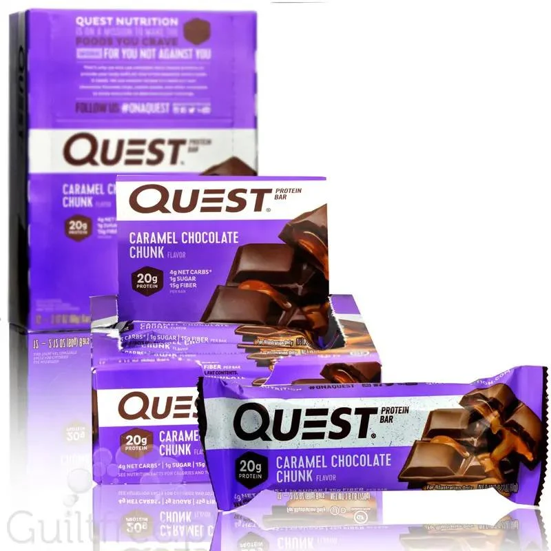 Quest Bar Caramel Chocolate Chunk - baton białkowy z karmelem i czekoladą