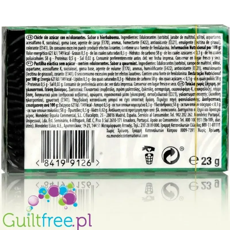 Trident Senses Rainforest Mint miętowa guma do żucia bez cukru