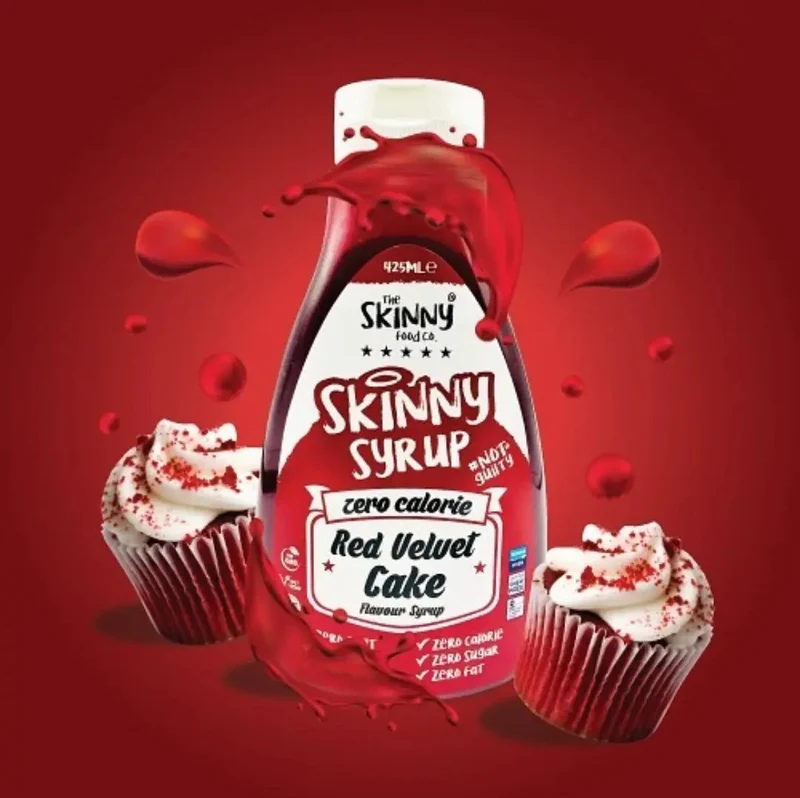 Skinny Food Chocolate Red Velvet Cake - syrop zero kalorii (Ciasto Czekoladowe)