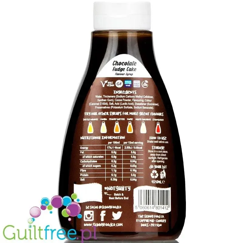 Skinny Food Chocolate Fudge Cake - syrop zero kalorii (Ciasto Czekoladowe)