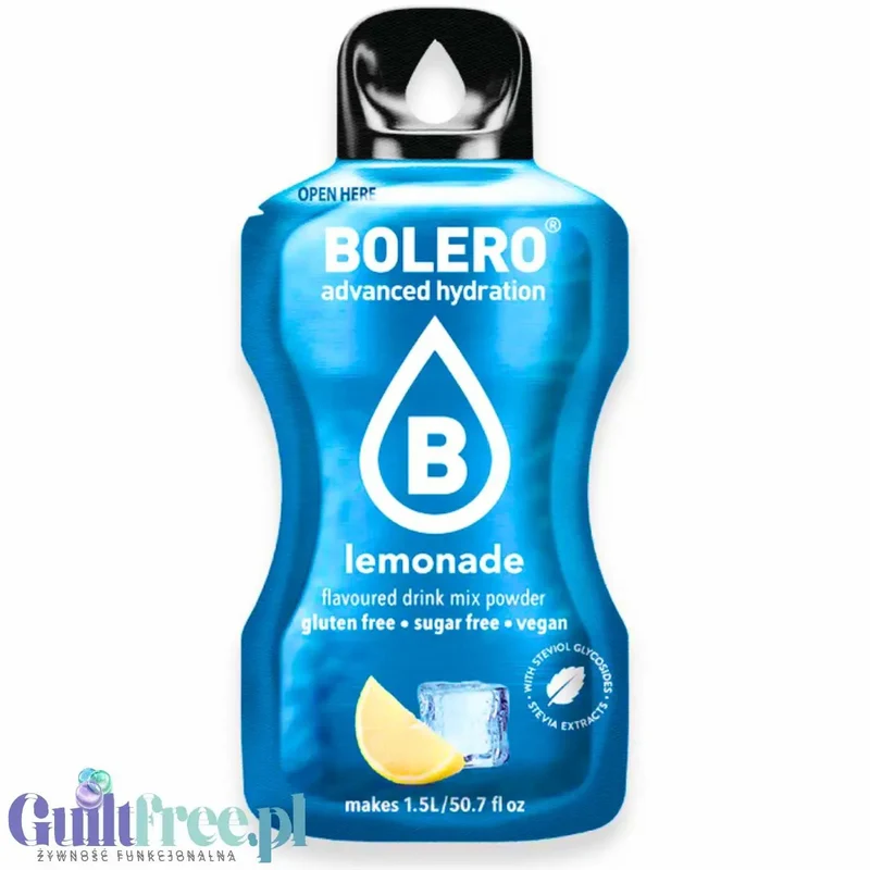 Bolero Drink Lemonade 9g - napój w saszetce bez cukru ze stewią, Lemoniada