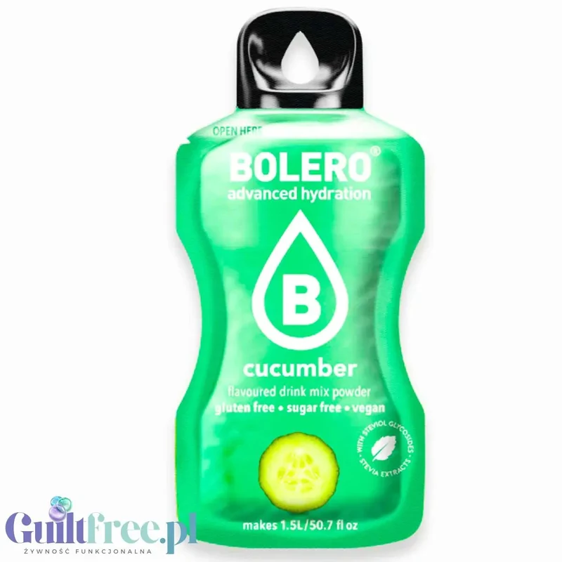 Bolero Drink Cucumber - napój instant w saszetce ze stewią, na 1,5L