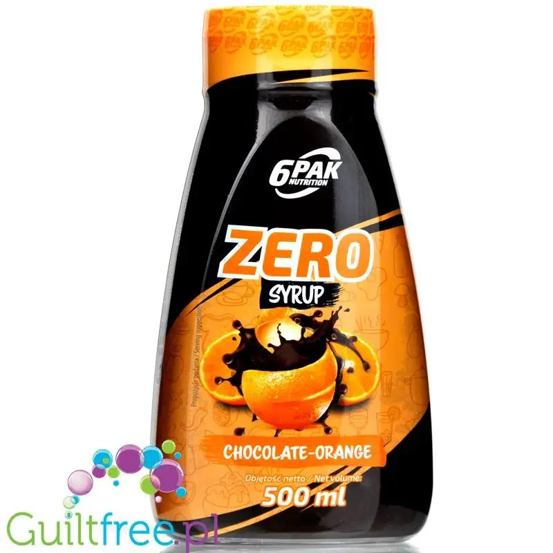6Pak Zero Syrup Chocolate & Orange - sos czekoladowo-pomarańczowy