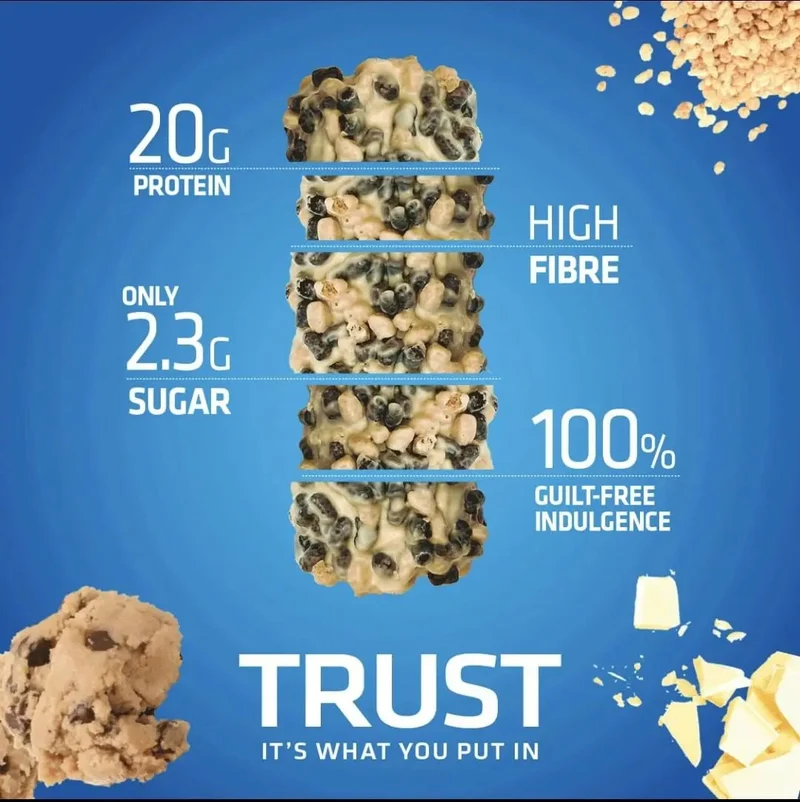 USN Trust Crunch Cookies & Cream - chrupiący baton białkowy z masą ciasteczkową