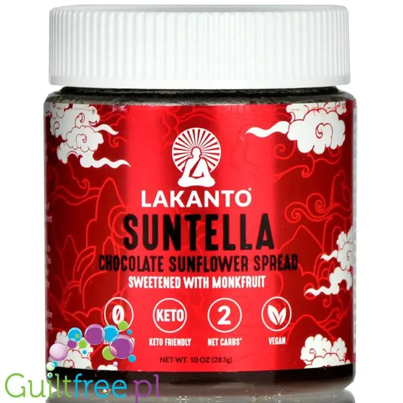Lakanto Suntella - wegański keto krem czekoladowy z monkfruit na miazdze słonecznikowej