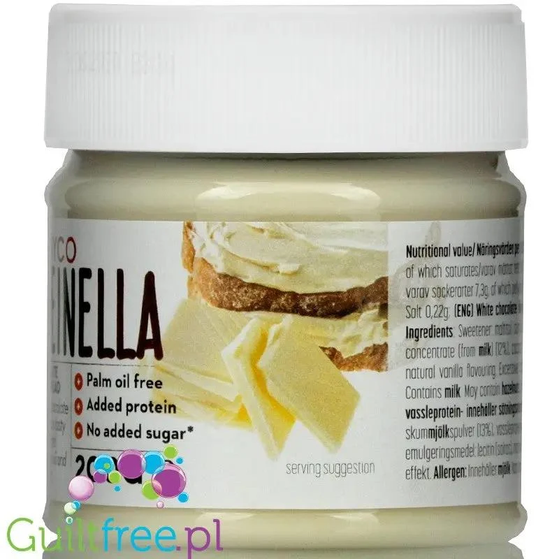 HealthyCo Proteinella White - krem Biała Czekolada, bez cukru i oleju palmowego